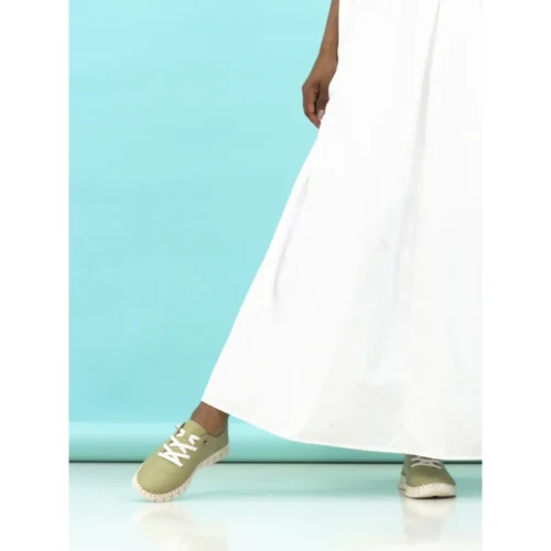 LUNAR St Austell Khaki Leather Plimsoll -Slipper Supply Store st austell khaki leather plimsoll p7312 419508 image