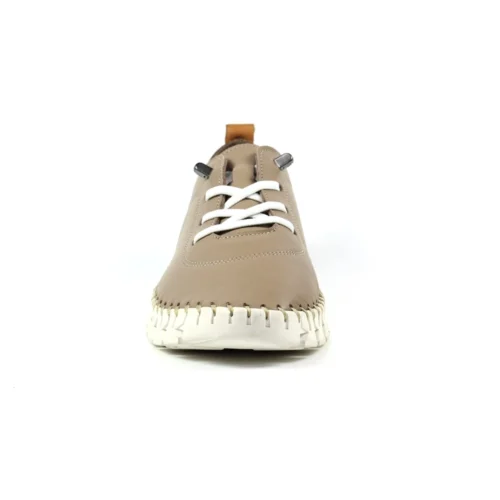 LUNAR St Austell Taupe Leather Plimsoll -Slipper Supply Store st austell taupe leather plimsoll p6798 386417 image