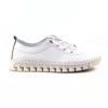LUNAR St Austell White Leather Plimsoll -Slipper Supply Store st austell white leather plimsoll p6799 386441 image