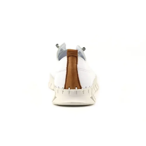 LUNAR St Austell White Leather Plimsoll -Slipper Supply Store st austell white leather plimsoll p6799 386471 image