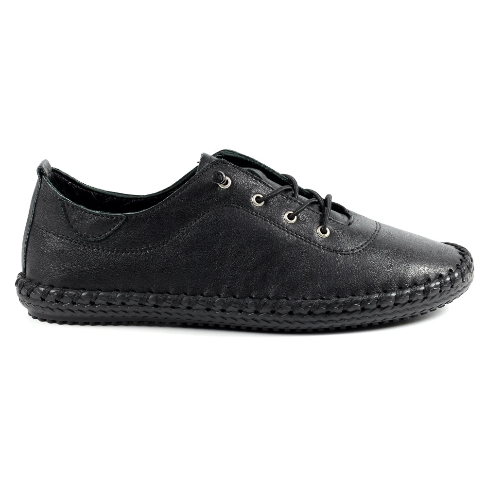 LUNAR St. Ives Black Sole Leather Plimsoll 1 LUNAR St. Ives Black Sole Leather Plimsoll