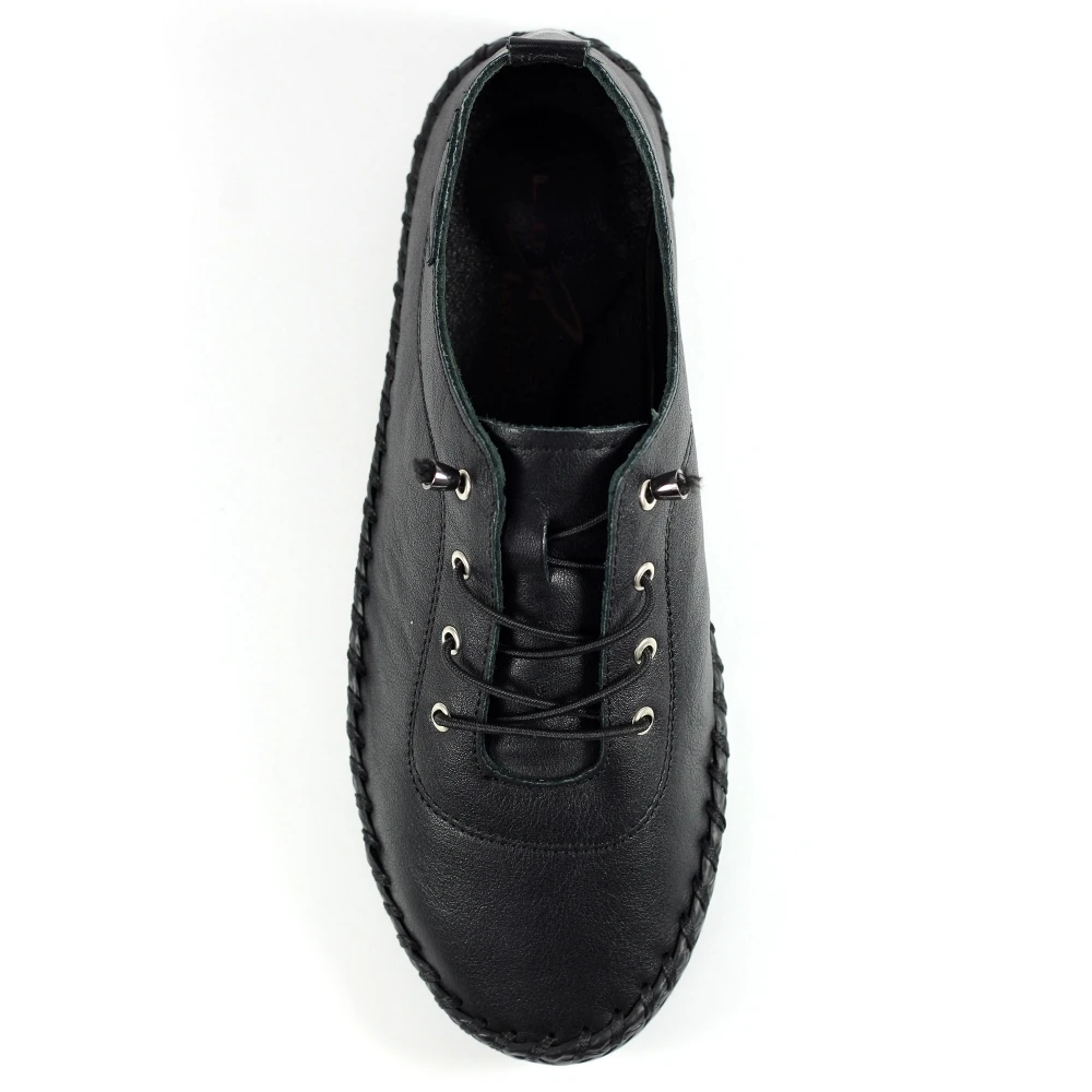 LUNAR St. Ives Black Sole Leather Plimsoll 6 LUNAR St. Ives Black Sole Leather Plimsoll - Image 6