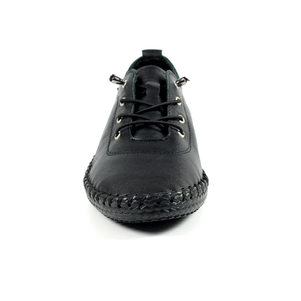 LUNAR St. Ives Black Sole Leather Plimsoll 7 LUNAR St. Ives Black Sole Leather Plimsoll - Image 7
