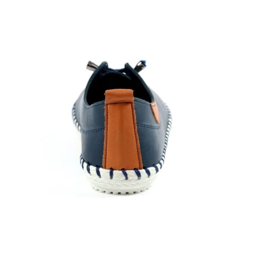 LUNAR St. Ives Blue Leather Plimsoll -Slipper Supply Store st ives blue leather plimsoll p5917 355286 image