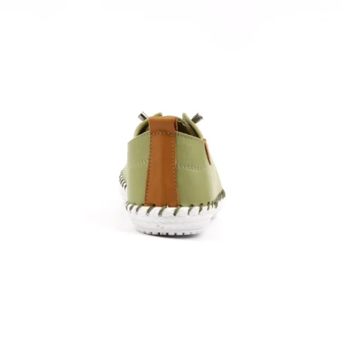 LUNAR St Ives Khaki Leather Plimsoll 12 LUNAR St Ives Khaki Leather Plimsoll -Slipper Supply Store st ives khaki leather plimsoll p5687 429789 image