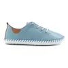 LUNAR St. Ives Light Blue Leather Plimsoll -Slipper Supply Store st ives light blue leather plimsoll p6288 372377 image