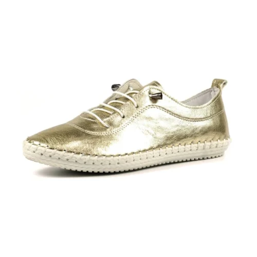 LUNAR St. Ives Metallic Gold Plimsoll 10 LUNAR St. Ives Metallic Gold Plimsoll -Slipper Supply Store st ives metallic gold plimsoll p6340 374349 image