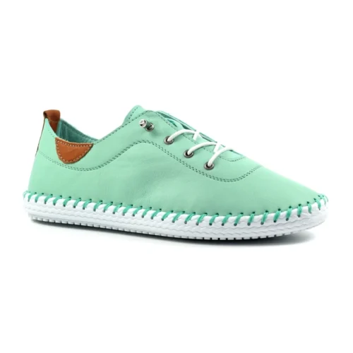 LUNAR St. Ives Mint Leather Plimsoll -Slipper Supply Store st ives mint leather plimsoll p6291 372221 image