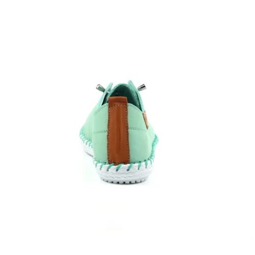 LUNAR St. Ives Mint Leather Plimsoll -Slipper Supply Store st ives mint leather plimsoll p6291 372245 image