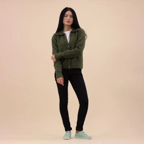 LUNAR St. Ives Mint Leather Plimsoll -Slipper Supply Store st ives mint leather plimsoll p6291 372521 image