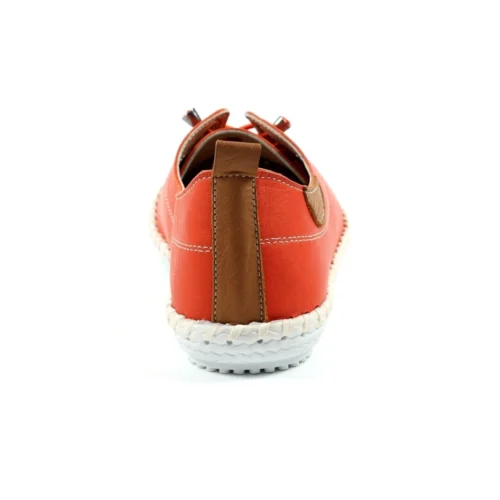LUNAR St. Ives Orange Leather Plimsoll -Slipper Supply Store st ives orange leather plimsoll p5922 355100 image