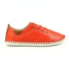 LUNAR St. Ives Orange Leather Plimsoll -Slipper Supply Store st ives orange leather plimsoll p5922 379957 image