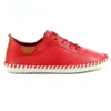 LUNAR St. Ives Red Leather Plimsoll -Slipper Supply Store st ives red leather plimsoll p5916 354902 image