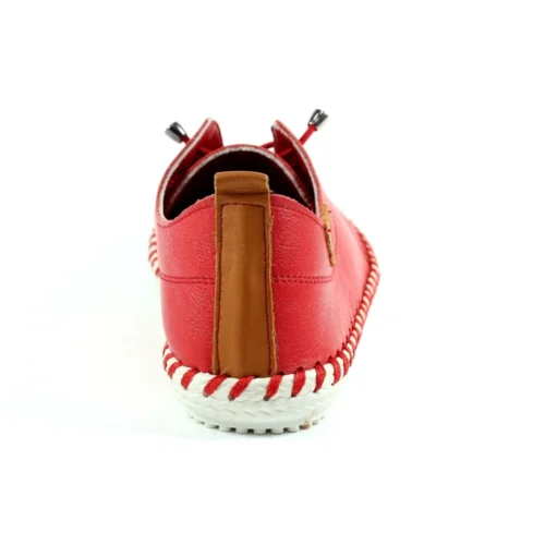 LUNAR St. Ives Red Leather Plimsoll -Slipper Supply Store st ives red leather plimsoll p5916 354914 image