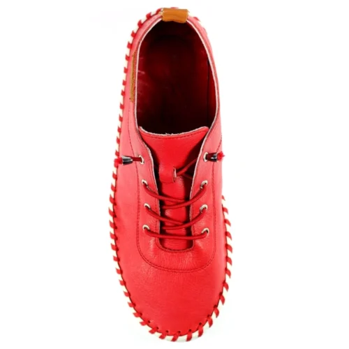 LUNAR St. Ives Red Leather Plimsoll -Slipper Supply Store st ives red leather plimsoll p5916 354926 image