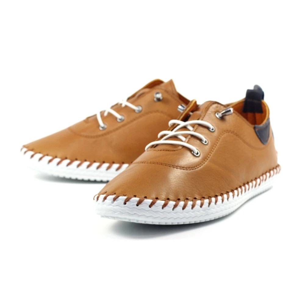 LUNAR St. Ives Tan Leather Plimsoll 8 LUNAR St. Ives Tan Leather Plimsoll - Image 8