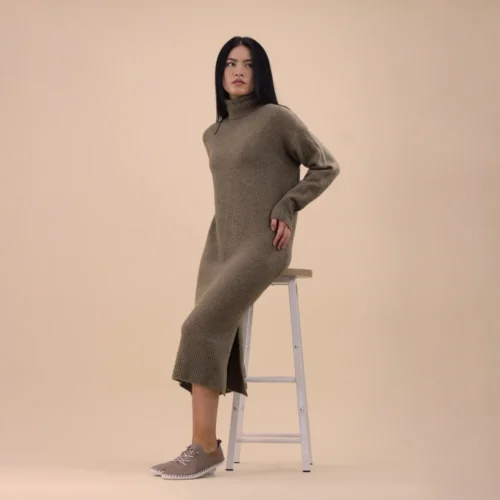 LUNAR St. Ives Taupe Leather Plimsoll -Slipper Supply Store st ives taupe leather plimsoll p6290 372533 image