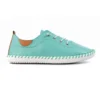 LUNAR St. Ives Turquoise Leather Plimsoll 16 LUNAR St. Ives Turquoise Leather Plimsoll -Slipper Supply Store st ives turquoise leather plimsoll p7203 412793 image