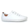 LUNAR St. Ives White Leather Plimsoll -Slipper Supply Store st ives white leather plimsoll p5918 379926 image