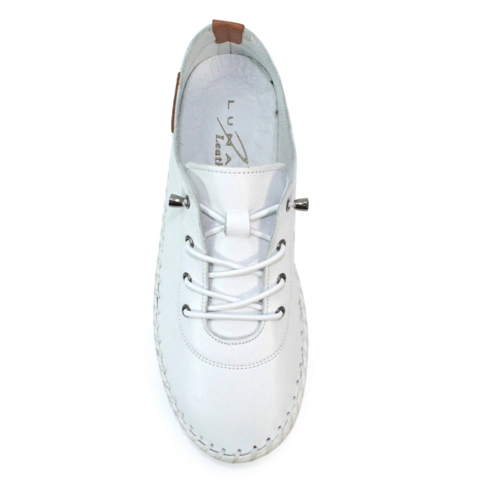 LUNAR St. Ives White Leather Plimsoll 5 LUNAR St. Ives White Leather Plimsoll - Image 5