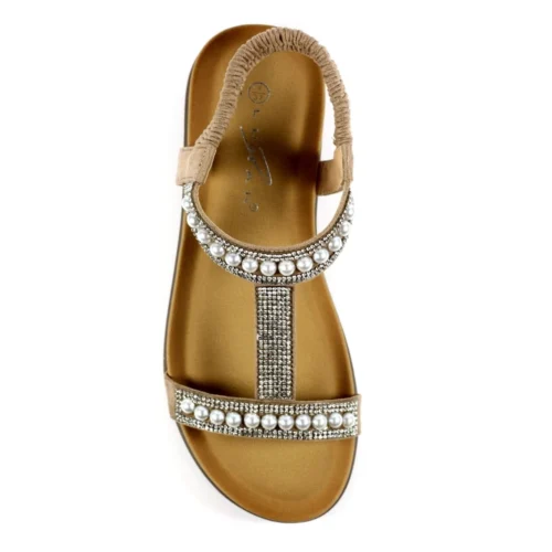 LUNAR Tancy Beige Pearl Sandal 12 LUNAR Tancy Beige Pearl Sandal -Slipper Supply Store tancy beige pearl sandal p6280 371694 image