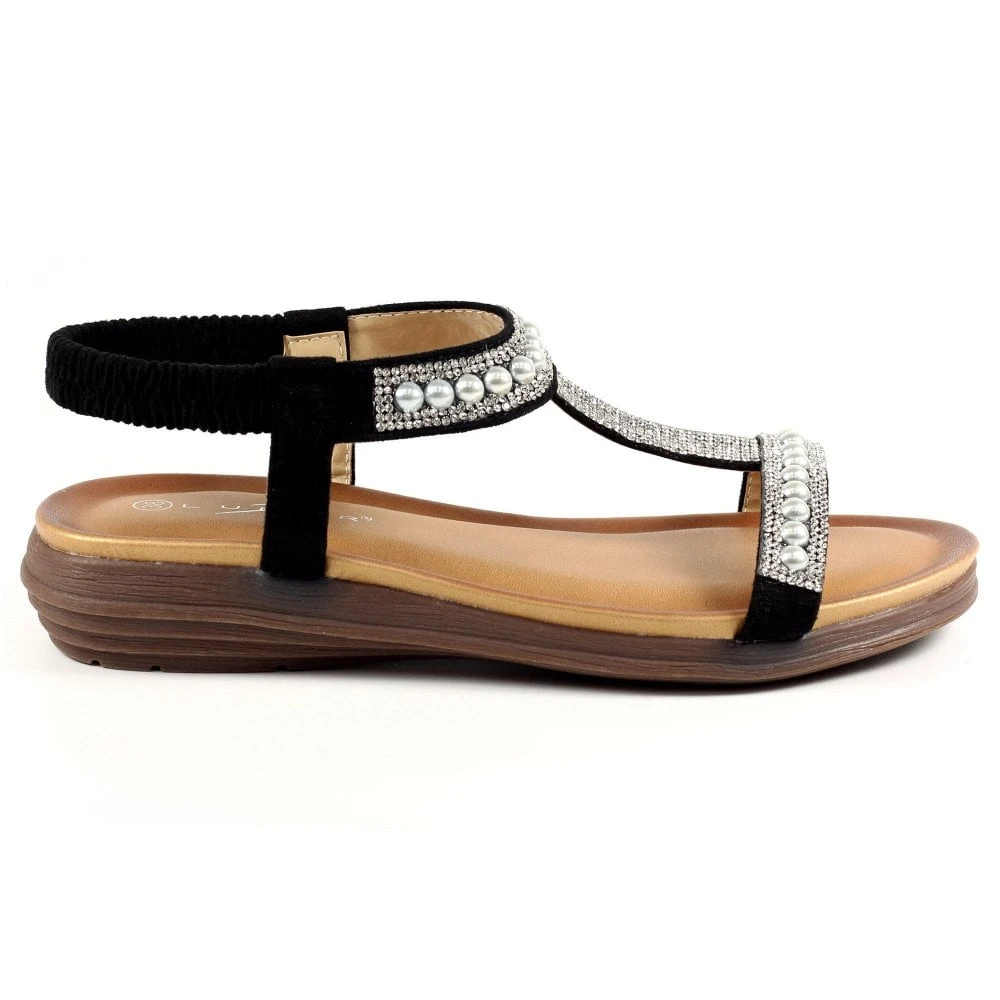 LUNAR Tancy Black Pearl Sandal 1 LUNAR Tancy Black Pearl Sandal