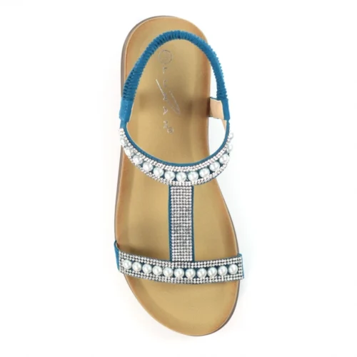 LUNAR Tancy Teal Pearl Sandal -Slipper Supply Store tancy teal pearl sandal p7153 412709 image