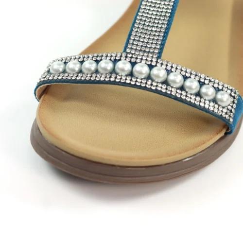 LUNAR Tancy Teal Pearl Sandal -Slipper Supply Store tancy teal pearl sandal p7153 412715 image