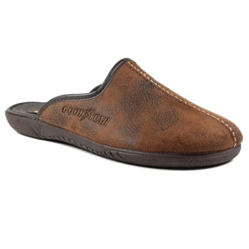 Goodyear Tees Brown Mule Slipper -Slipper Supply Store tees brown mule slipper p6837 388387 image