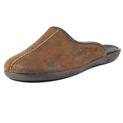 Goodyear Tees Brown Mule Slipper -Slipper Supply Store tees brown mule slipper p6837 388394 image