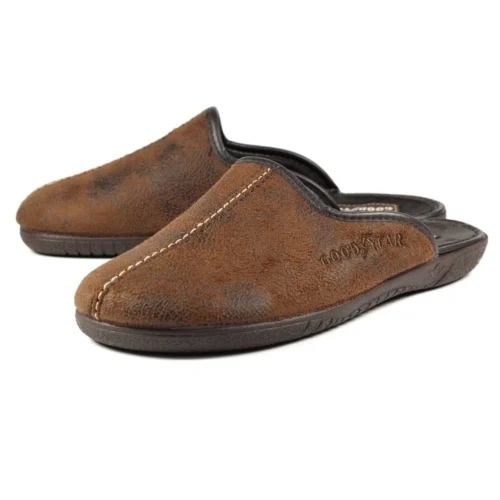 Goodyear Tees Brown Mule Slipper -Slipper Supply Store tees brown mule slipper p6837 388415 image