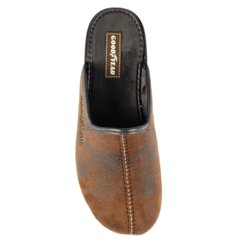 Goodyear Tees Brown Mule Slipper -Slipper Supply Store tees brown mule slipper p6837 388422 image