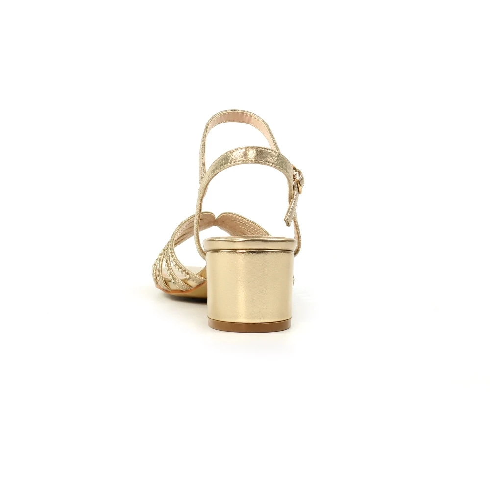 LUNAR Twinkle Gold Block Heel Sandal 5 LUNAR Twinkle Gold Block Heel Sandal - Image 5