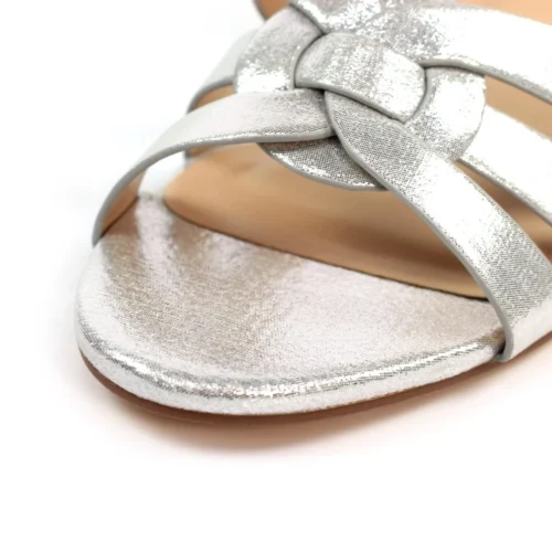 LUNAR Utah Silver Block Heel Sandal -Slipper Supply Store utah silver block heel sandal p7599 437106 image