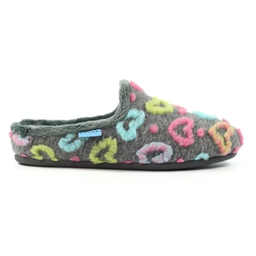 LUNAR Valentine Grey Mule Slipper