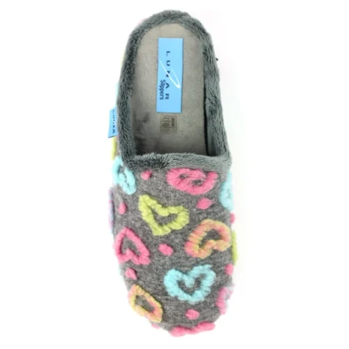 LUNAR Valentine Grey Mule Slipper 14 LUNAR Valentine Grey Mule Slipper -Slipper Supply Store valentine grey mule slipper p6863 389835 image