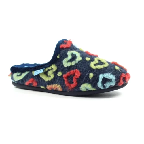 LUNAR Valentine Navy Mule Slipper -Slipper Supply Store valentine navy mule slipper p6851 389241 image