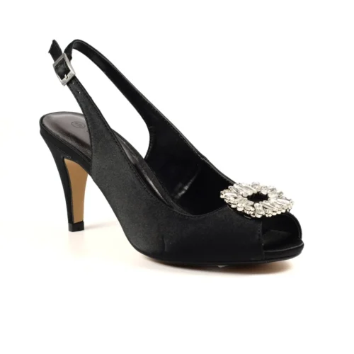 LUNAR Venice Black Peep Toe Slingback -Slipper Supply Store venice black peep toe slingback p5526 330253 image