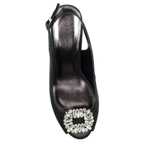 LUNAR Venice Black Peep Toe Slingback -Slipper Supply Store venice black peep toe slingback p5526 330277 image